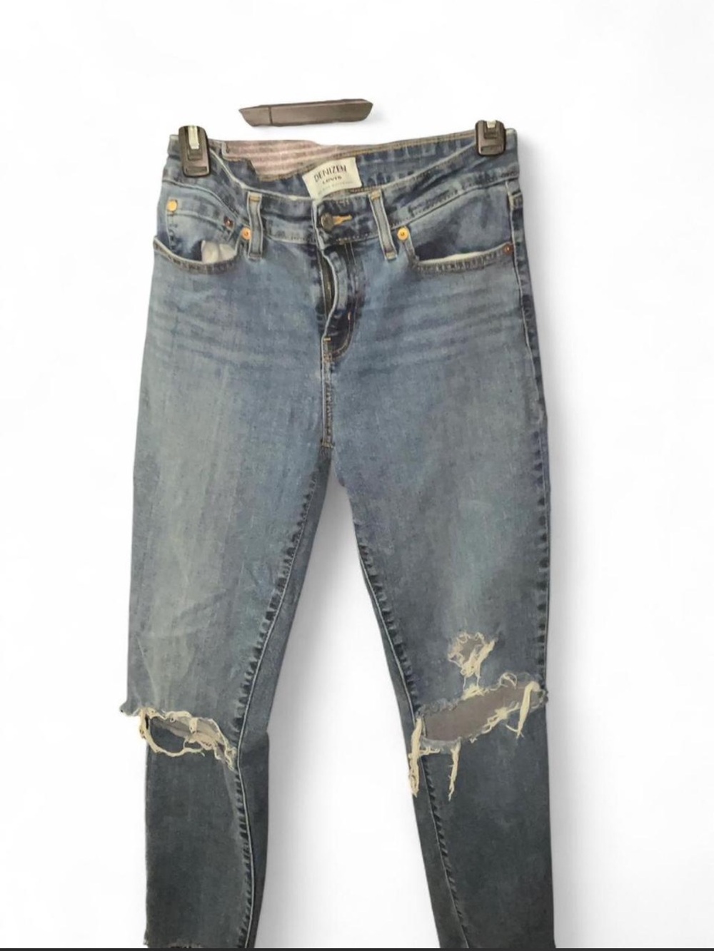 Denizen from Levi's Women's Skinny Ripped Blue Jeans